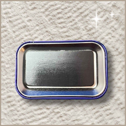 Achterkant van een rechthoekige gepersonaliseerde fotomagneet (68x44mm).