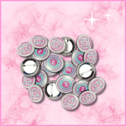 Bedrukte buttons rond (38 mm) - zakelijk