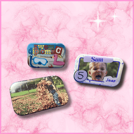 Voor als je niet kunt kiezen - rechthoekige buttons (68x44 mm)